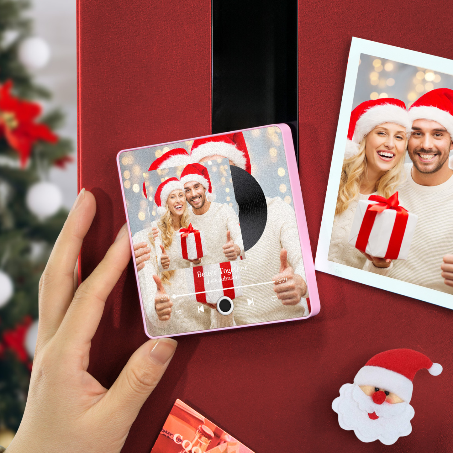 Personalized Music Fridge Magnet Customized Album Fridge Magnet Can Play Songs Christmas Gift