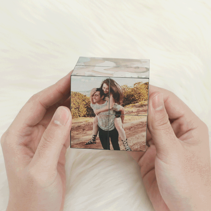 Custom Infinity Photo Cube Multiphoto Rubic Cube Creative Gifts for Loved One - mysiliconefoodbag