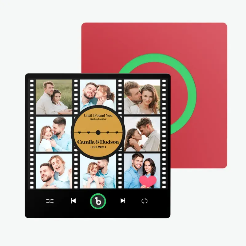 New Upgrade Custom Music Fridge Magnet Colorful Frame Album Fridge Magnet Can Play Songs Gift for Couple Valentine's Day Gifts