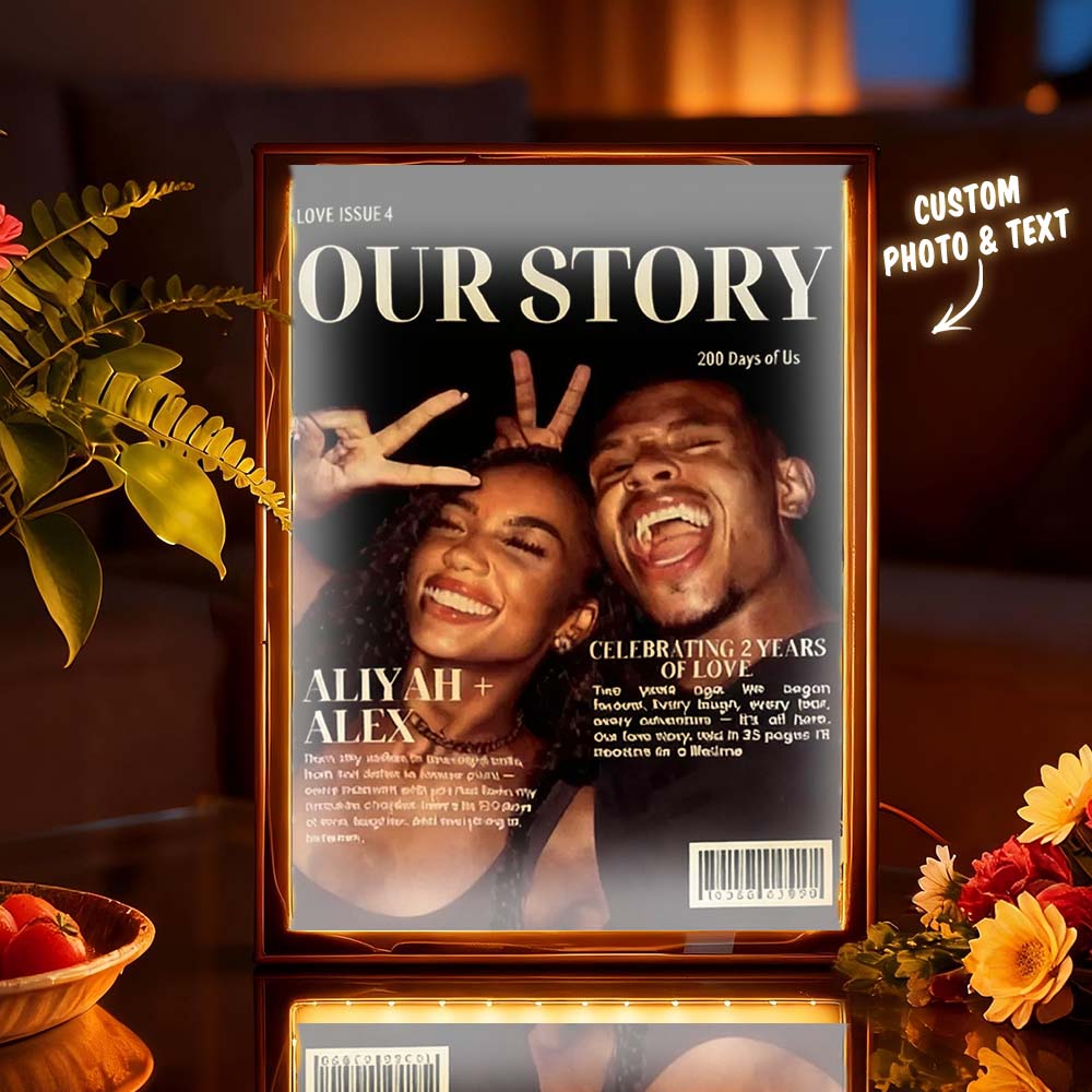 Personalized Magazine Cover Night Light