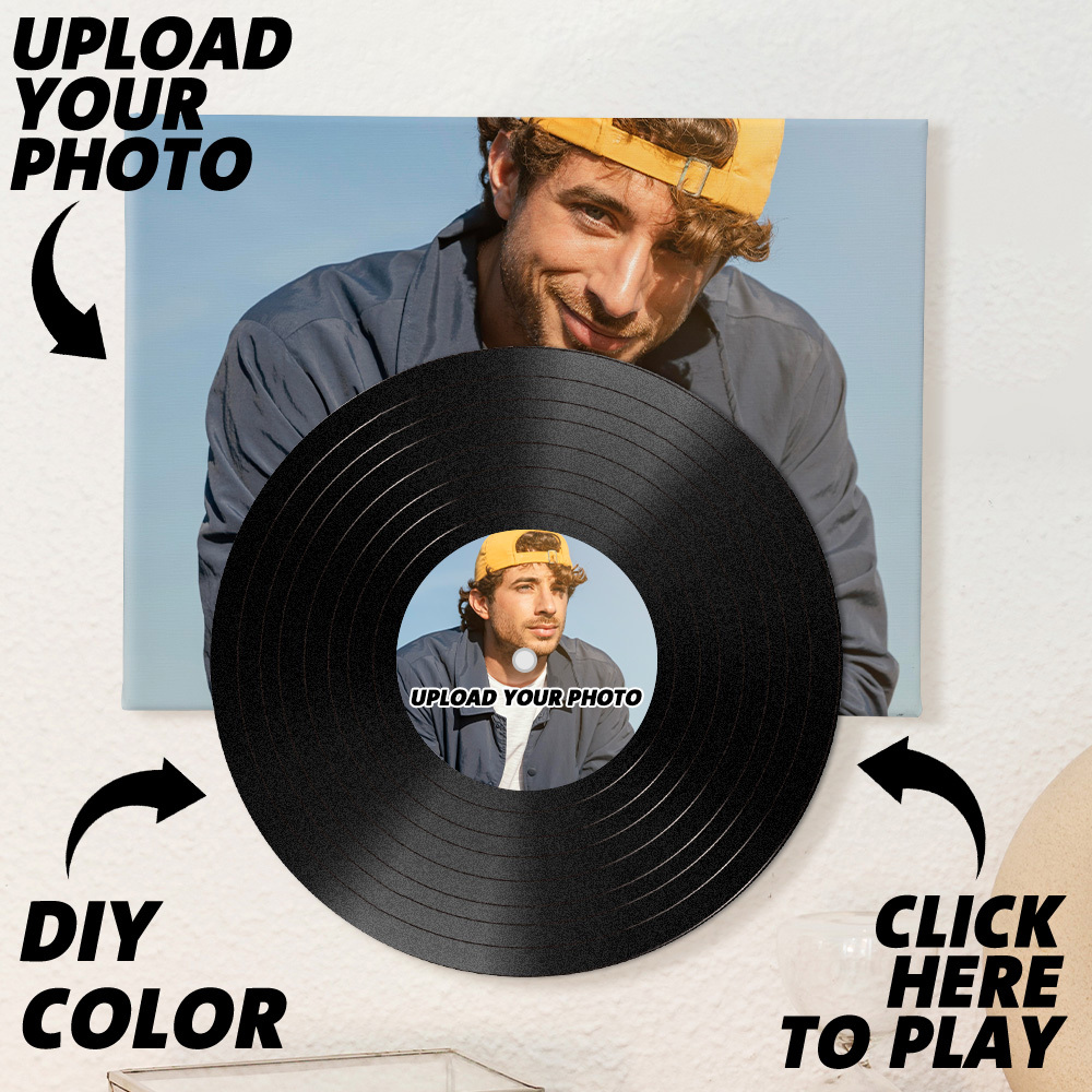 Custom Vinyl Record Wall Art Self-Expression Through Personalized Portrait Turn Your Image into Music Wall Art for You Gift to Yourself in Style