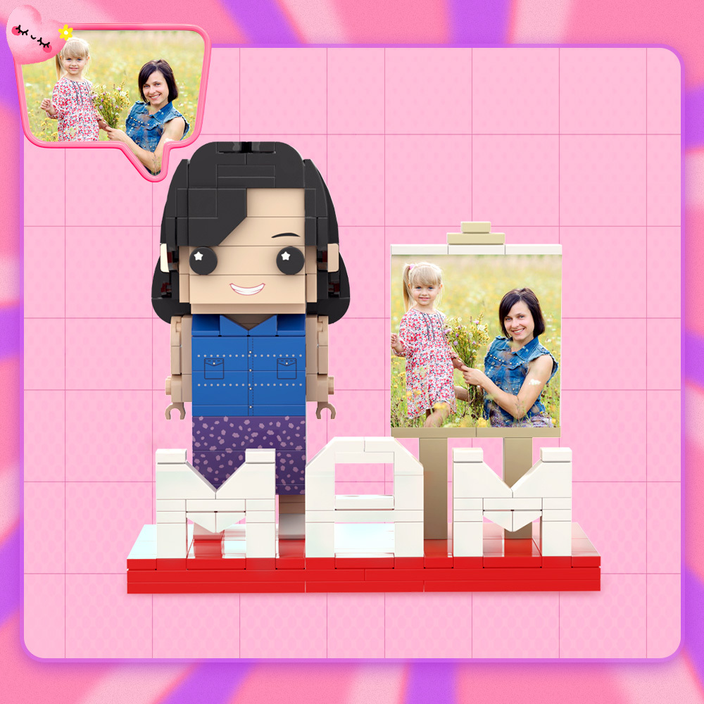 Custom Brick Figures for Mother's Day Gift With LOVE Full Body Customizable 1 People