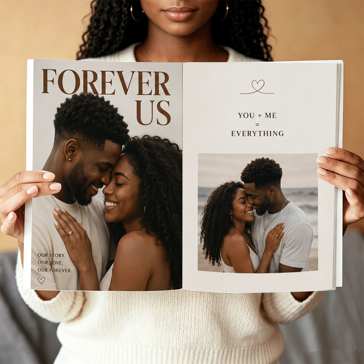 Personalized LOVE STORY Magazine for Couples on Anniversary