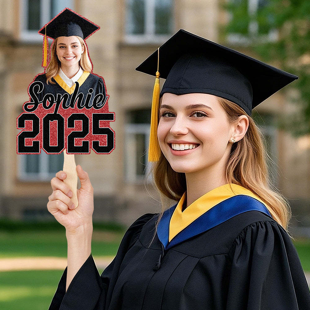 Personalized Graduation Handheld Photo Fan Graduation Party Gift for C