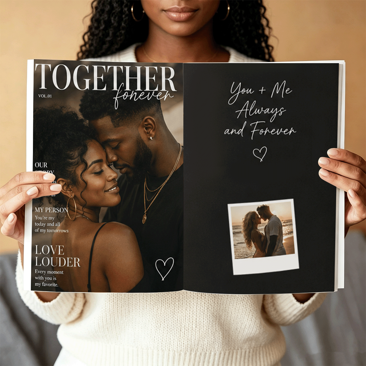 Personalized LOVE STORY Magazine for Couples on Anniversary