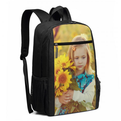 personalized photo schoolbag backpack 17 inch