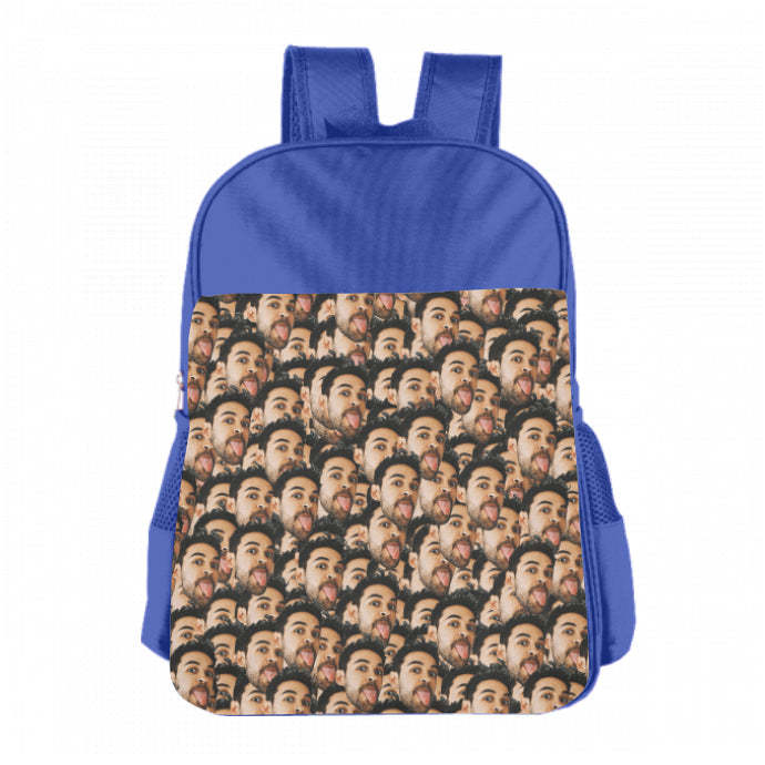 personalized mash face photo school backpack for kids