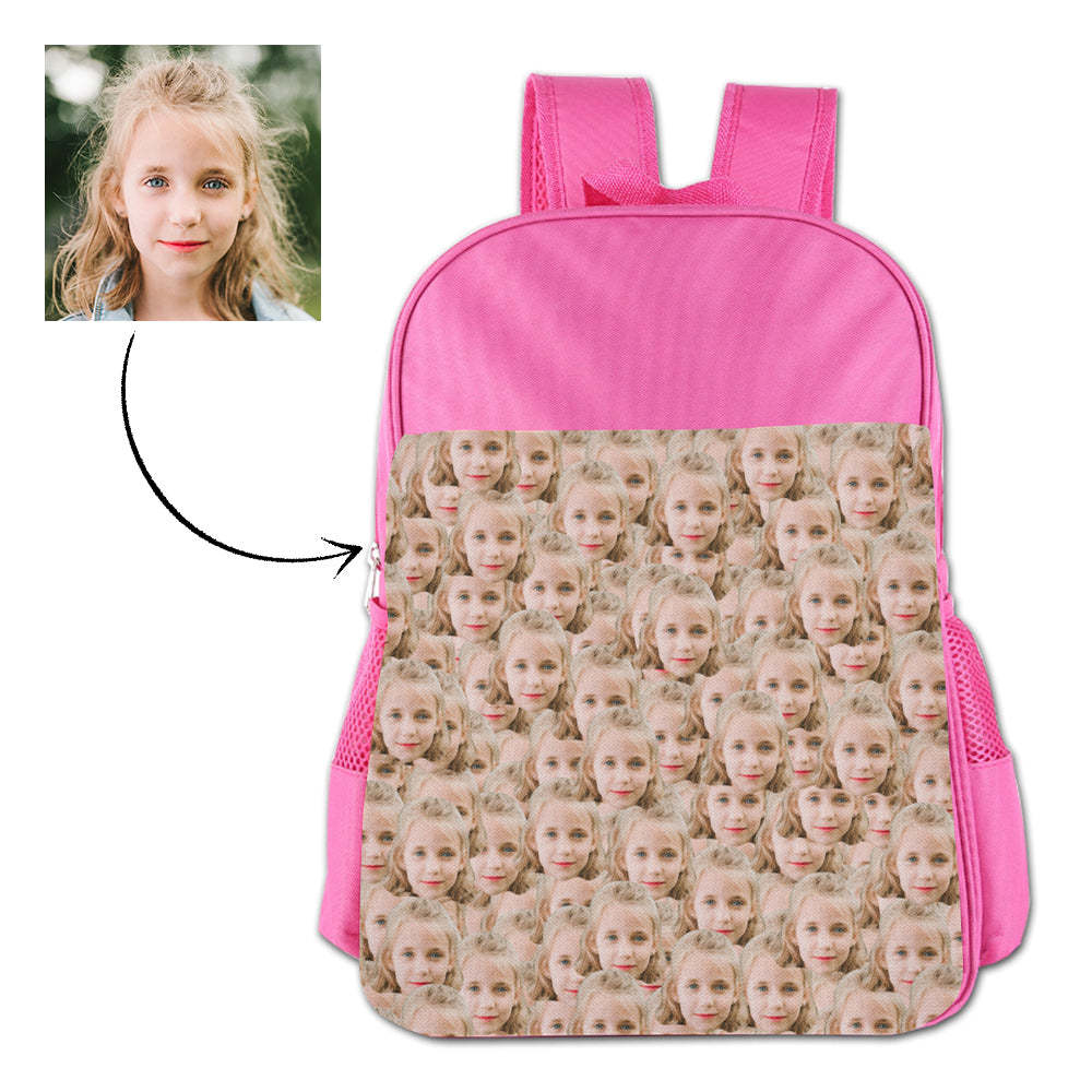 personalized mash face photo school backpack for kids