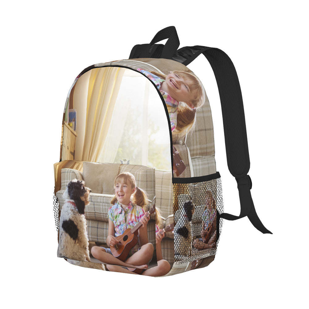 Custom Photo Backpack Personalised School Bag for Kids - mysiliconefoodbag