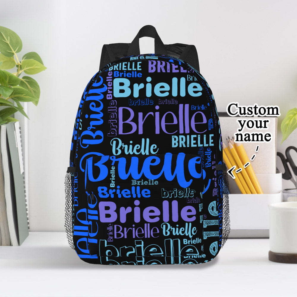 Custom Backpack Personalised Name Design School Bag - mysiliconefoodbag