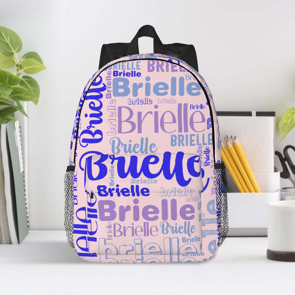 Custom Backpack Personalised Name Design School Bag - mysiliconefoodbag