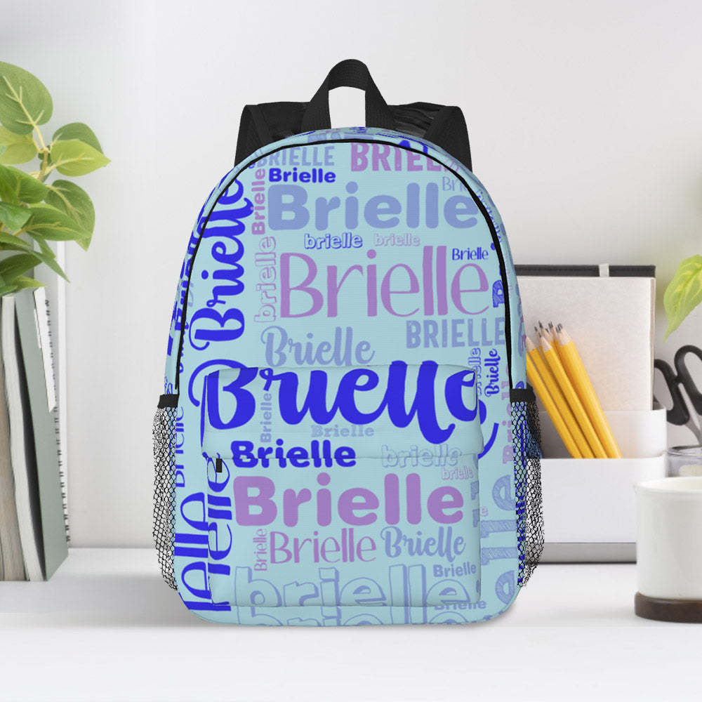 Custom Backpack Personalised Name Design School Bag - mysiliconefoodbag