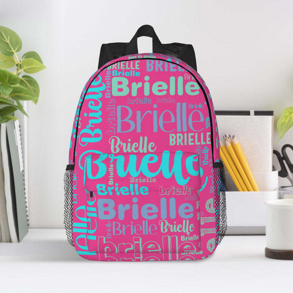 Custom Backpack Personalised Name Design School Bag - mysiliconefoodbag