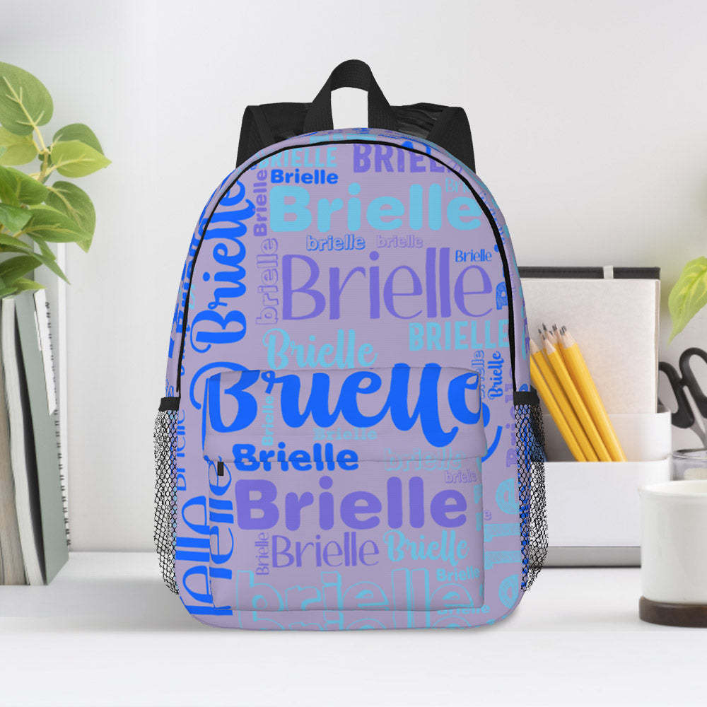 Custom Backpack Personalised Name Design School Bag - mysiliconefoodbag
