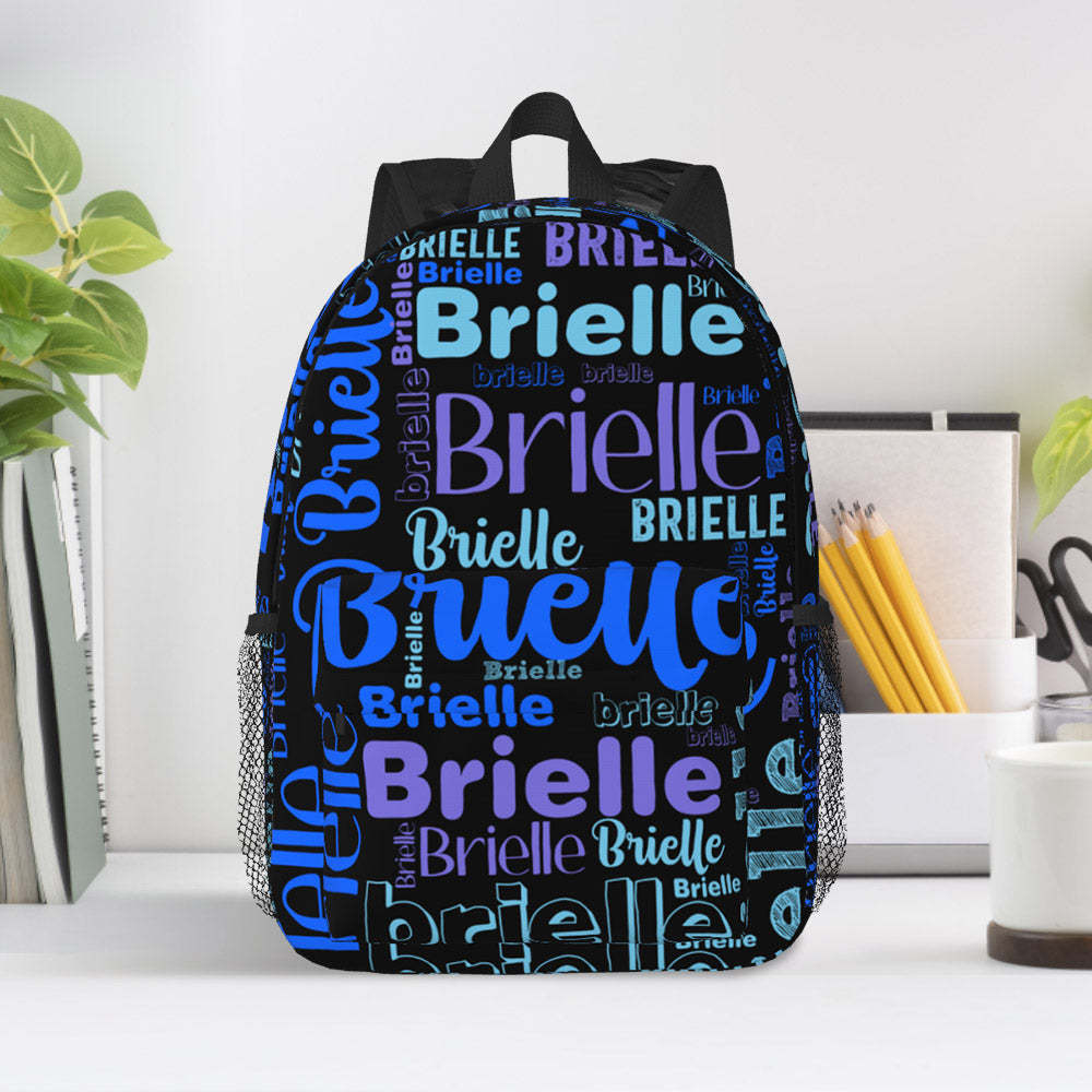 Custom Backpack Personalised Name Design School Bag - mysiliconefoodbag