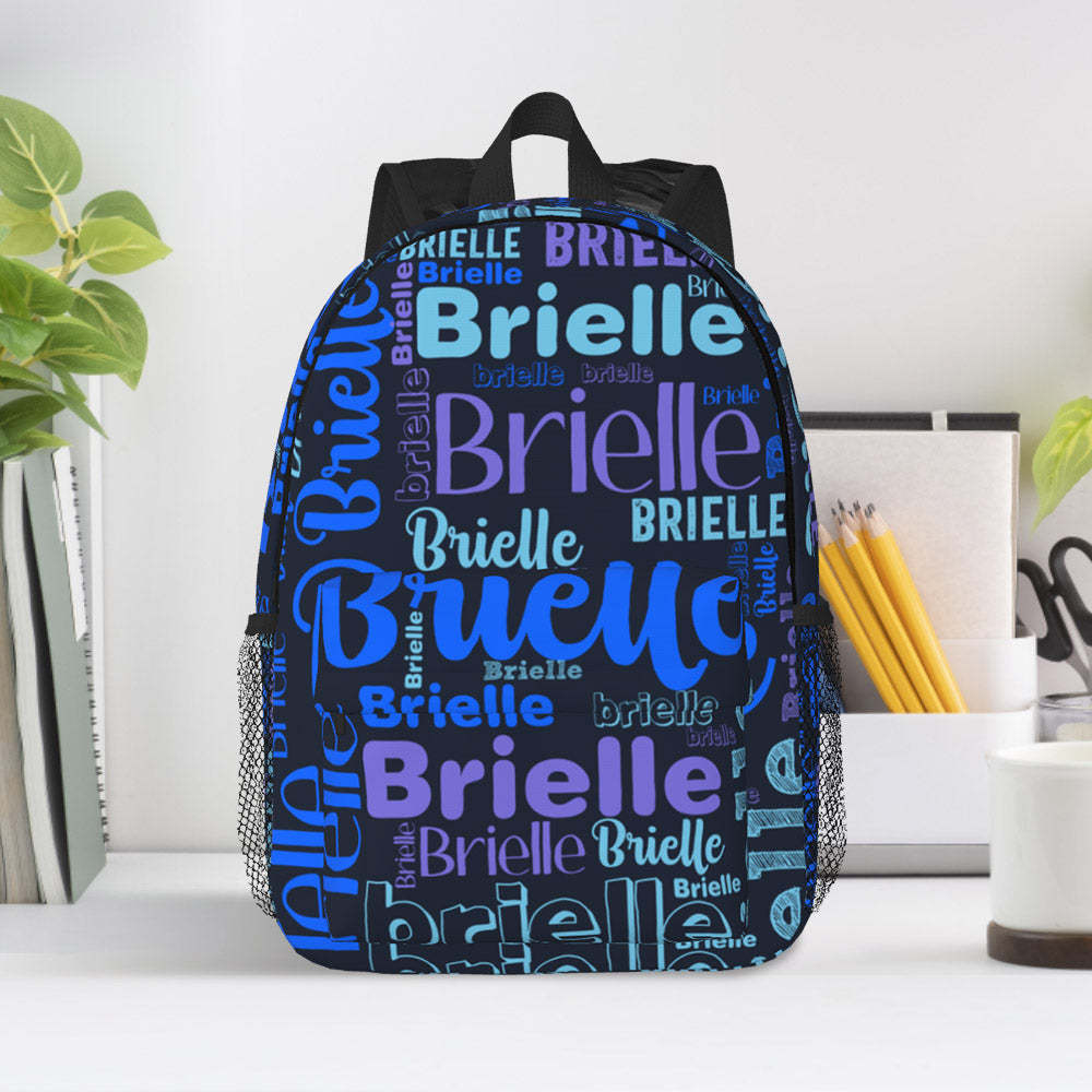 Custom Backpack Personalised Name Design School Bag - mysiliconefoodbag