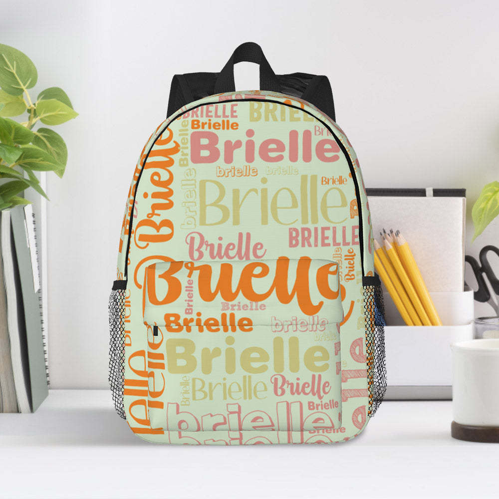 Custom Backpack Personalised Name Design School Bag - mysiliconefoodbag