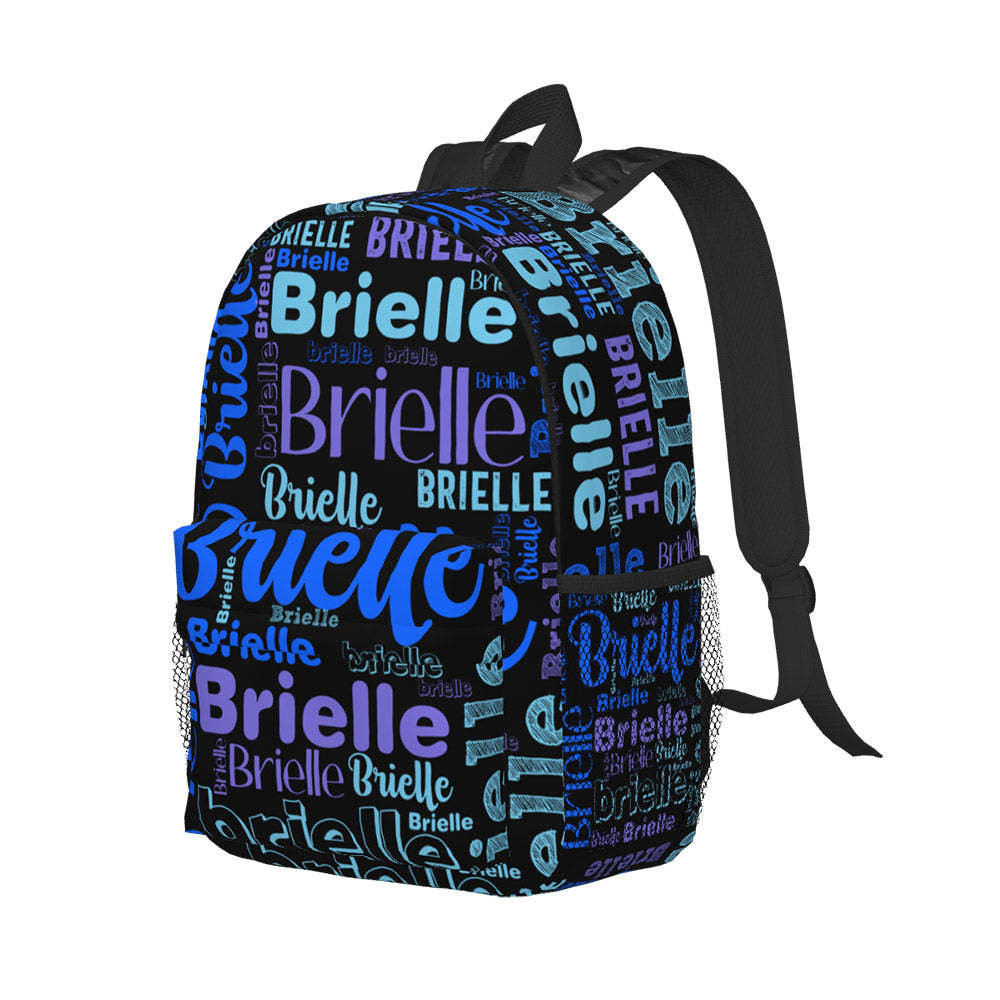 Custom Backpack Personalised Name Design School Bag - mysiliconefoodbag