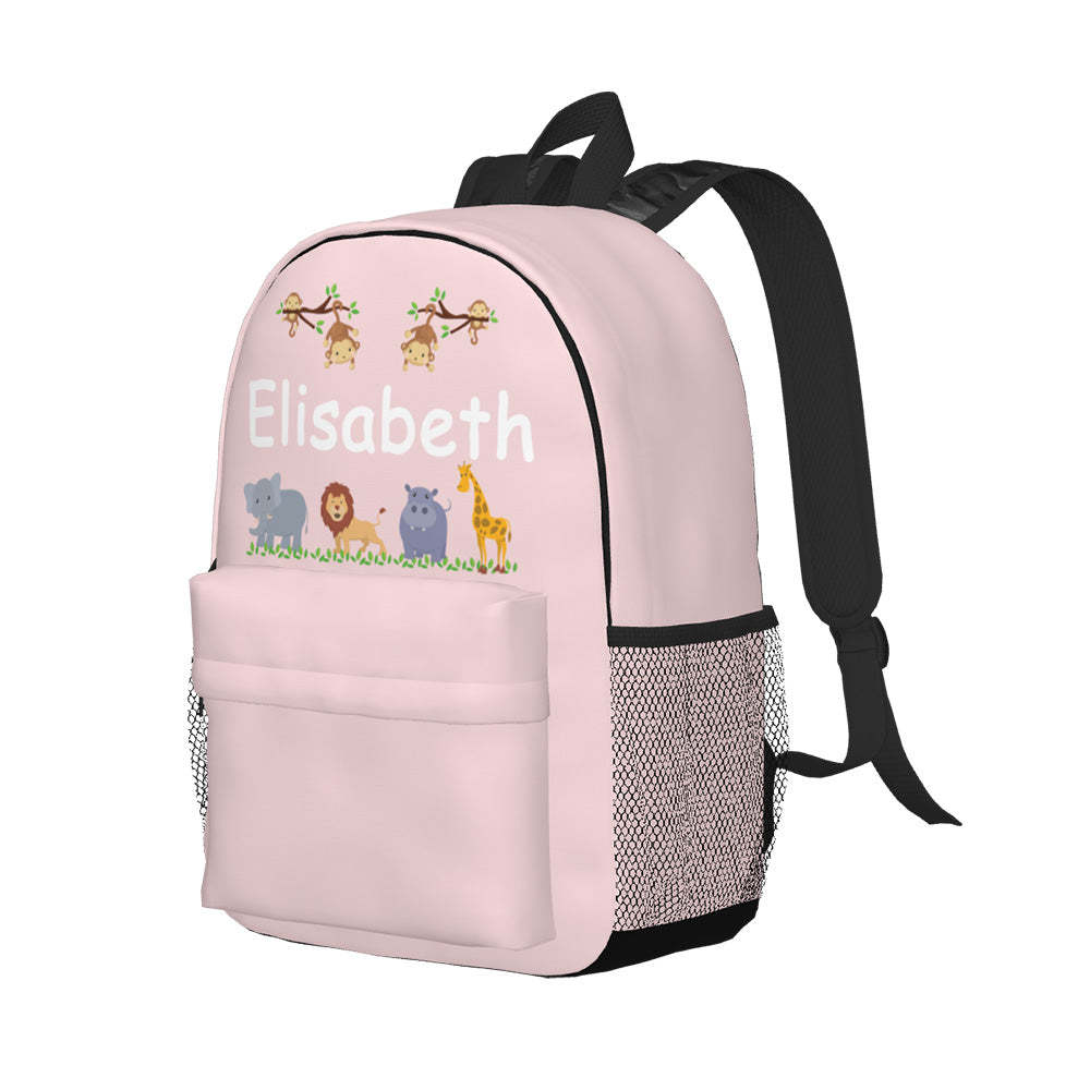 Custom Name Backpack Personalised Cute Animals School Bag for Kids - mysiliconefoodbag