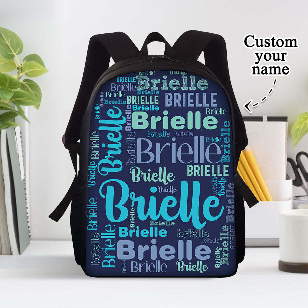 Custom Name Design Backpack Personalised School Bag for Boys Girls - mysiliconefoodbag