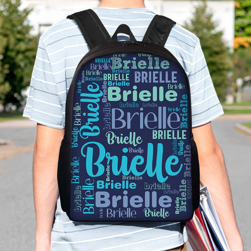 Custom Name Design Backpack Personalised School Bag for Boys Girls - mysiliconefoodbag