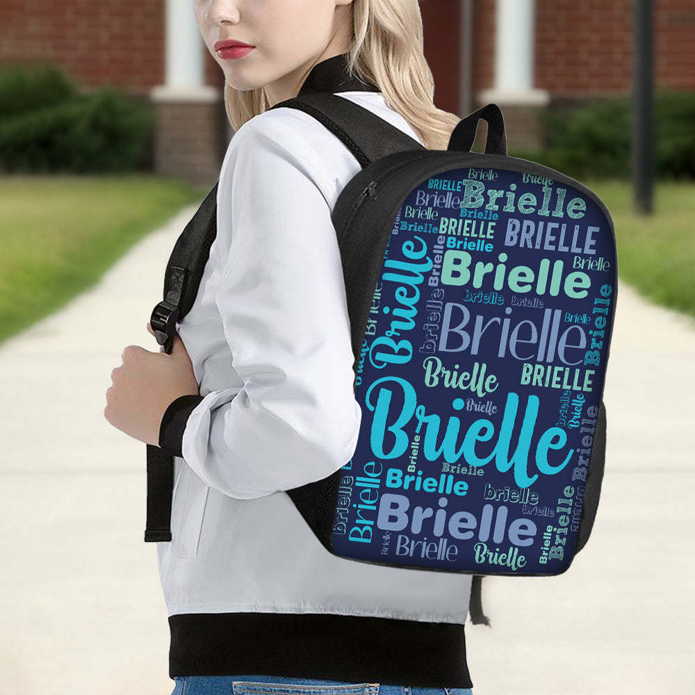 Custom Name Design Backpack Personalised School Bag for Boys Girls - mysiliconefoodbag