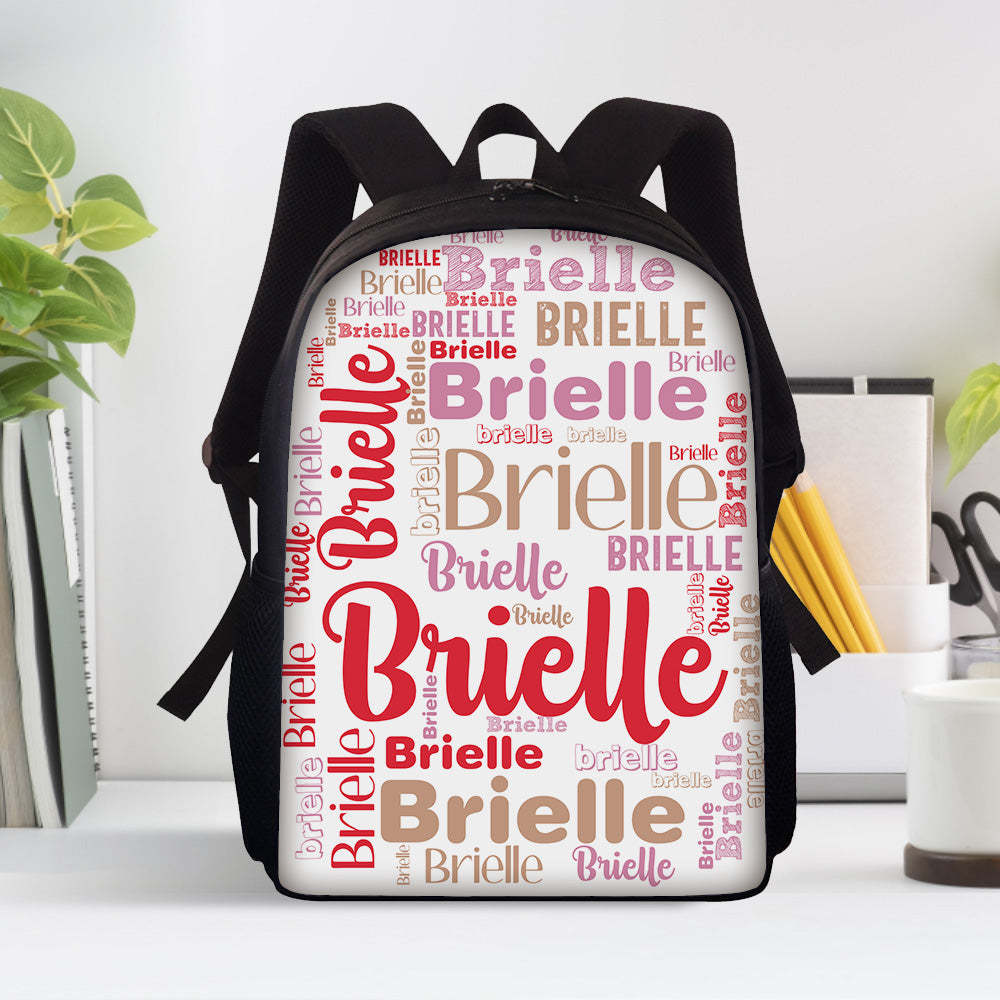 Custom Name Design Backpack Personalised School Bag for Boys Girls - mysiliconefoodbag
