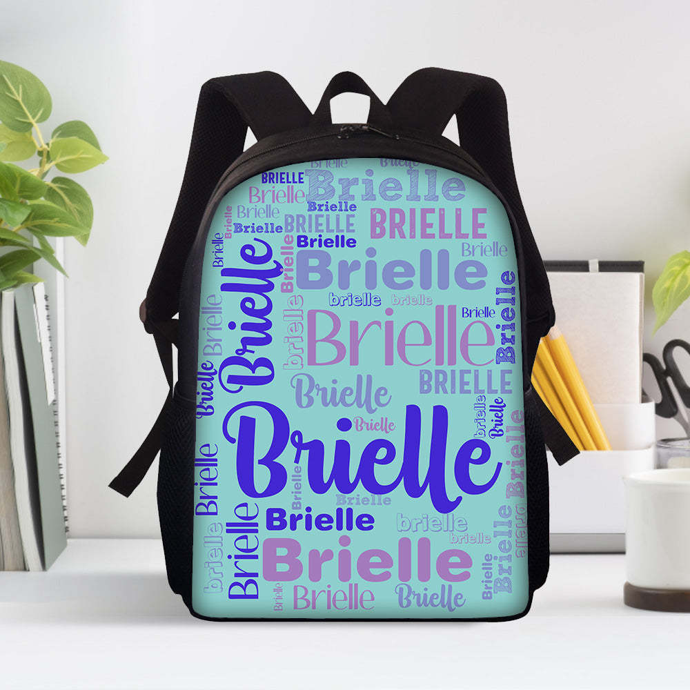 Custom Name Design Backpack Personalised School Bag for Boys Girls - mysiliconefoodbag