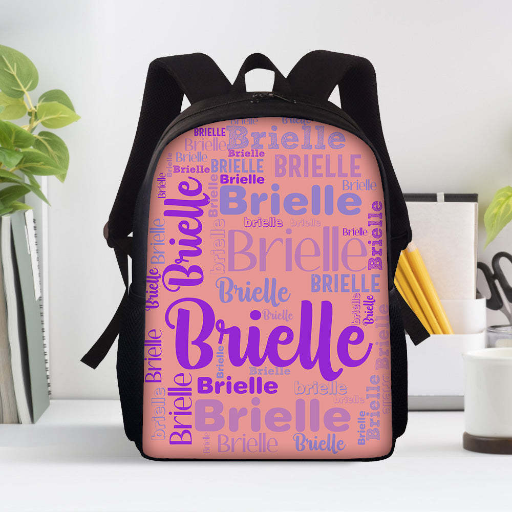 Custom Name Design Backpack Personalised School Bag for Boys Girls - mysiliconefoodbag
