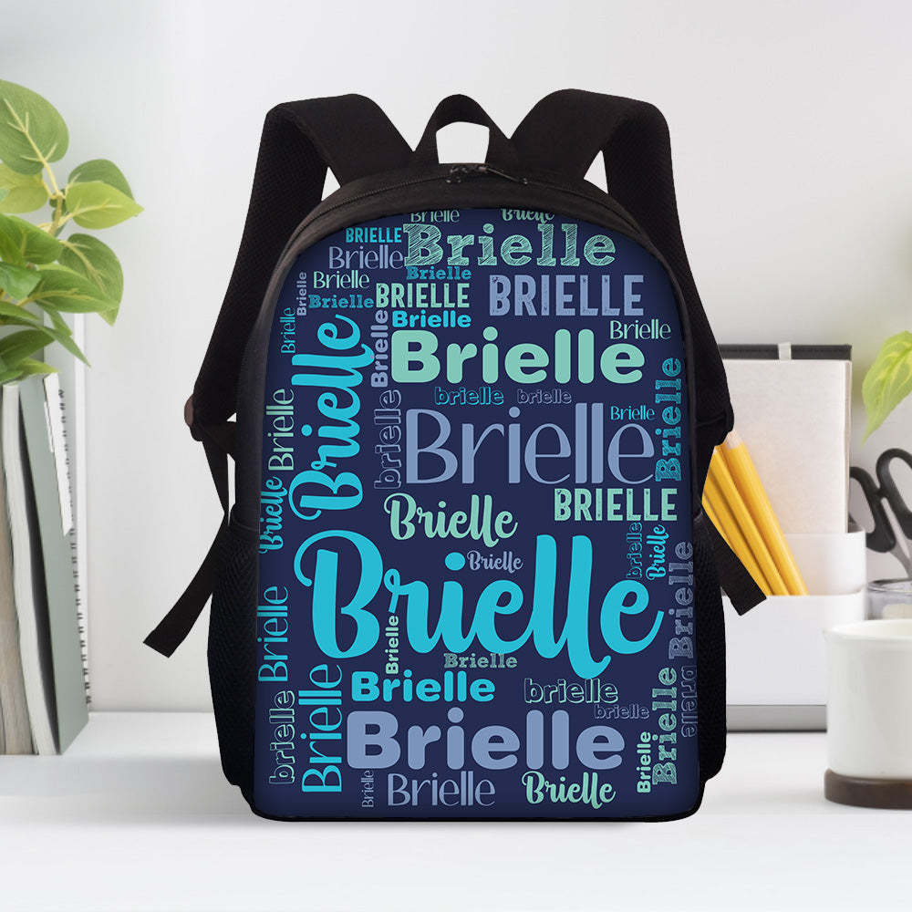 Custom Name Design Backpack Personalised School Bag for Boys Girls - mysiliconefoodbag
