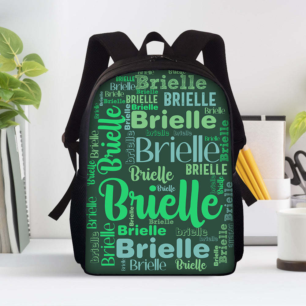 Custom Name Design Backpack Personalised School Bag for Boys Girls - mysiliconefoodbag