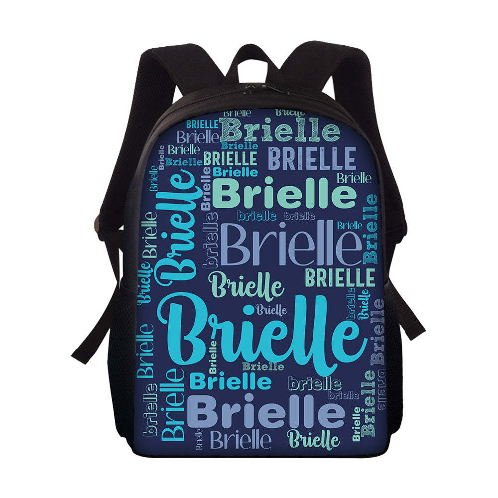 Custom Name Design Backpack Personalised School Bag for Boys Girls - mysiliconefoodbag