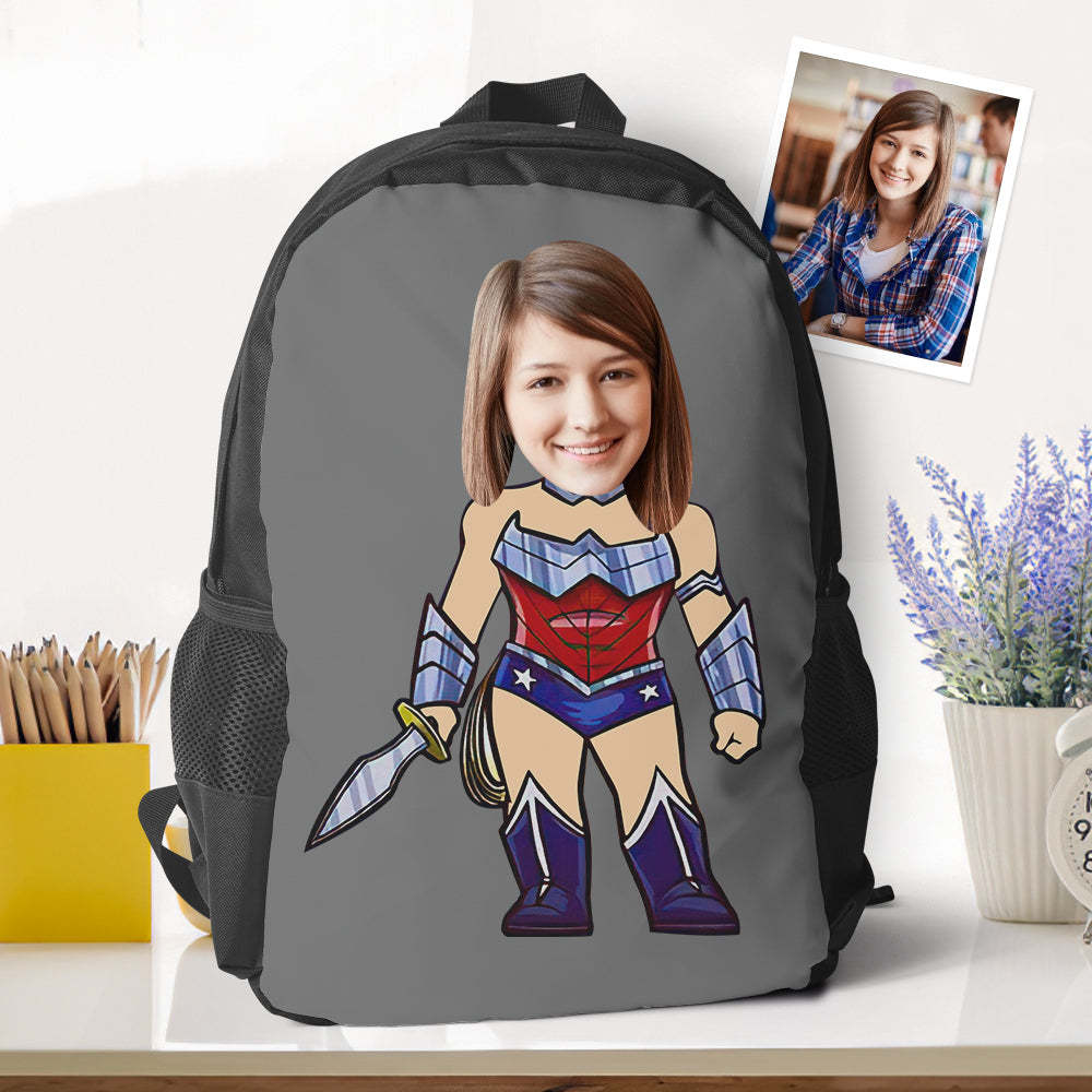 customized super wonder women bookbags minime backpacks back to school gifts for kids girls gifts