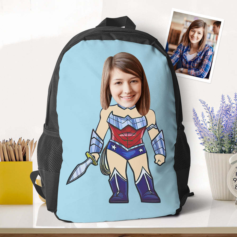 customized super wonder women bookbags minime backpacks back to school gifts for kids girls gifts