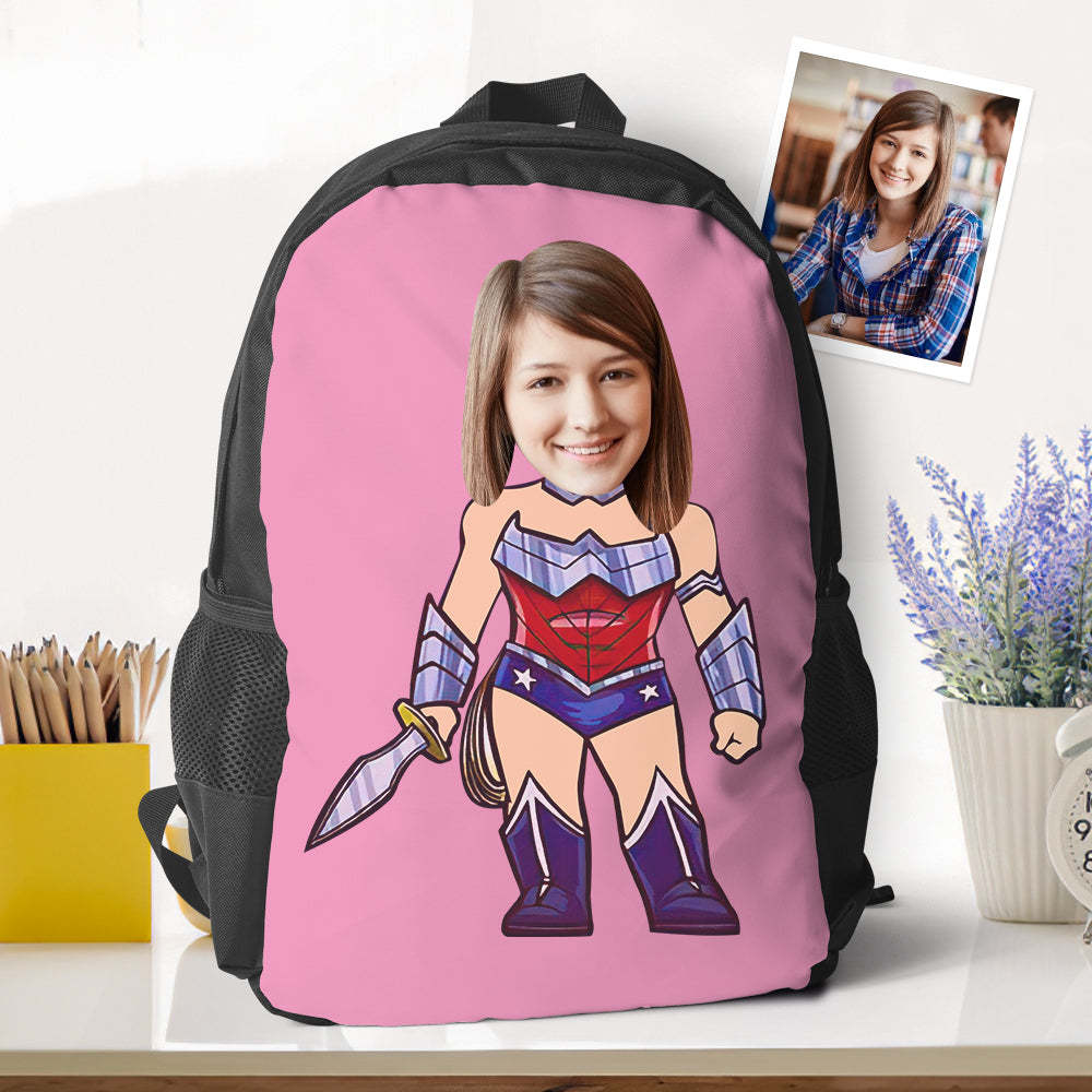 customized super wonder women bookbags minime backpacks back to school gifts for kids girls gifts