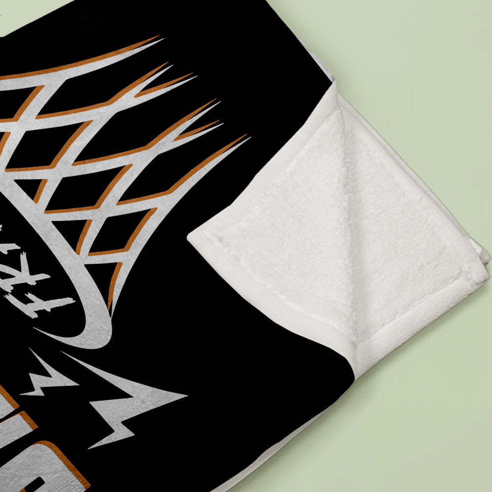 Personalized Basketball Blanket - Custom Name & Team Name - Soft Throw for Players or Teams - Unique Basketball Gift - mysiliconefoodbag