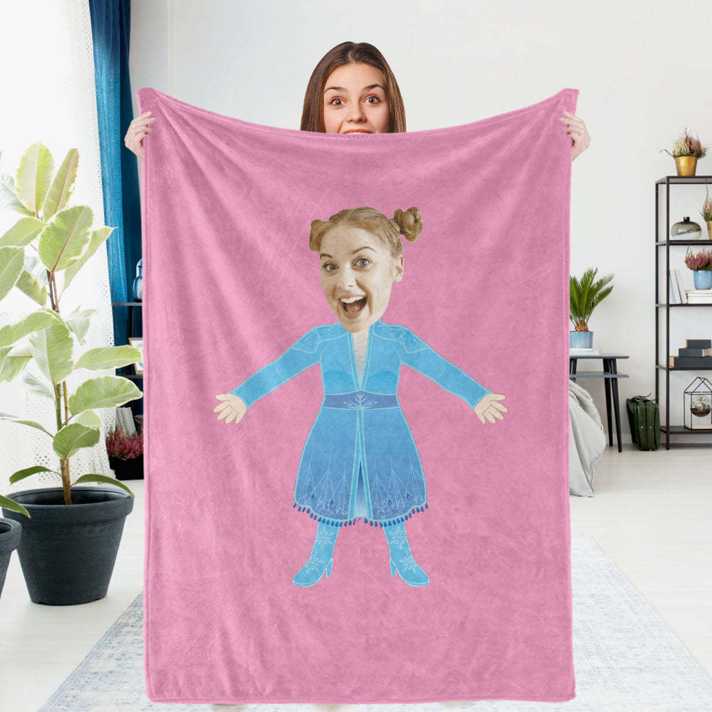 Custom Photo Blanket Unique Queen Elsa Personalized Photo Gifts Unique Customized Gifts - mysiliconefoodbag