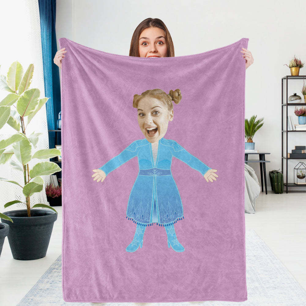 Custom Photo Blanket Unique Queen Elsa Personalized Photo Gifts Unique Customized Gifts - mysiliconefoodbag