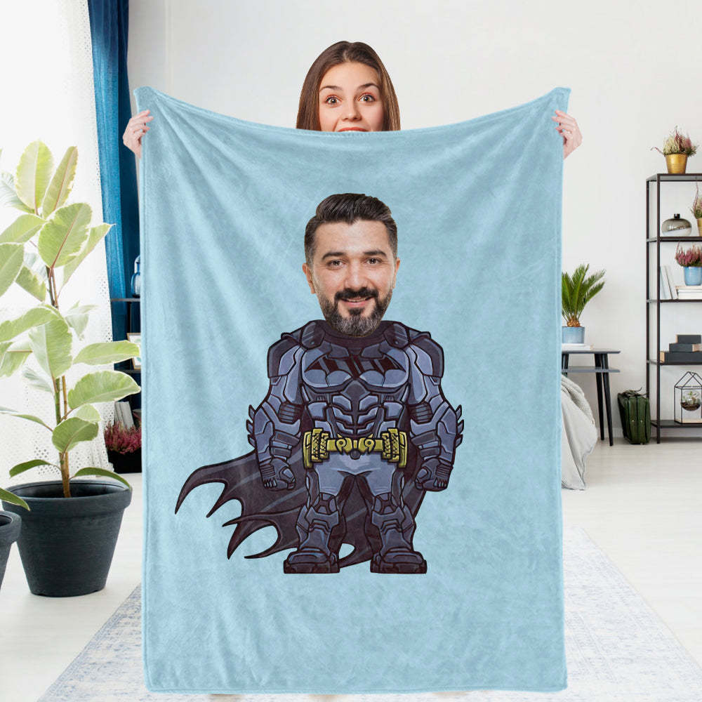 Gifts for Son Custom Photo Blanket Batman Blankets Personalized Photo Blanket - mysiliconefoodbag