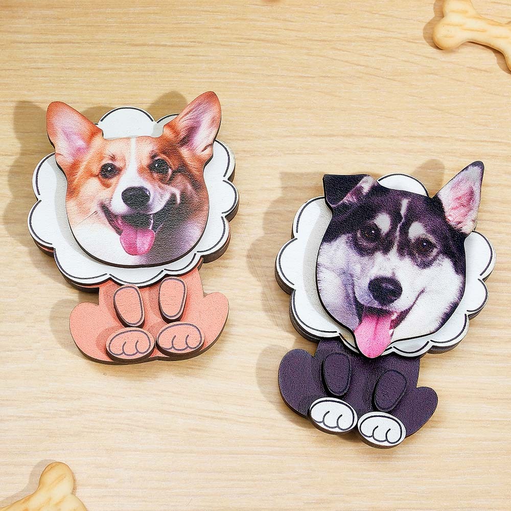Personalized Pet Portrait Fridge Magnets Dog Refrigerator Magnet Home Decoration Gift for Pet Lover - mysiliconefoodbag