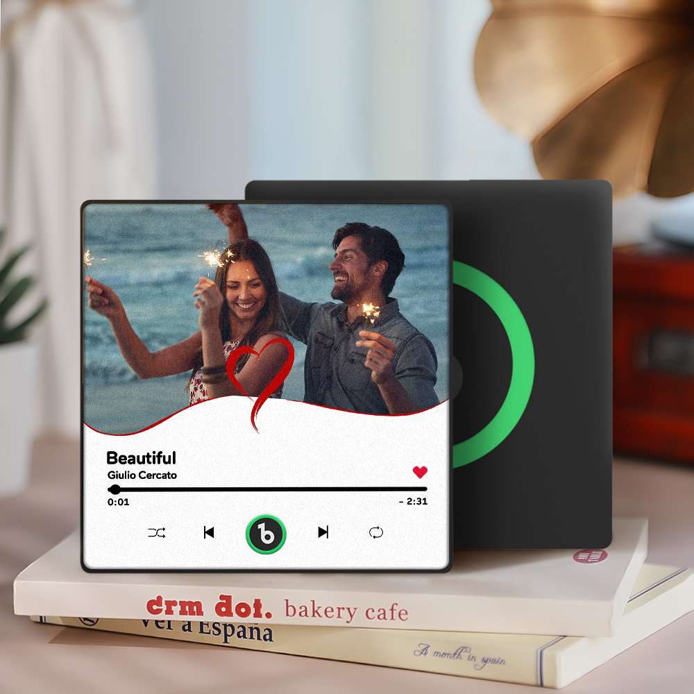 Custom Music Fridge Magnets Custom Music Fridge Magnet Colorful Frame Album Fridge Magnet Can Play Songs Gift for Her - Get Photo Blanket