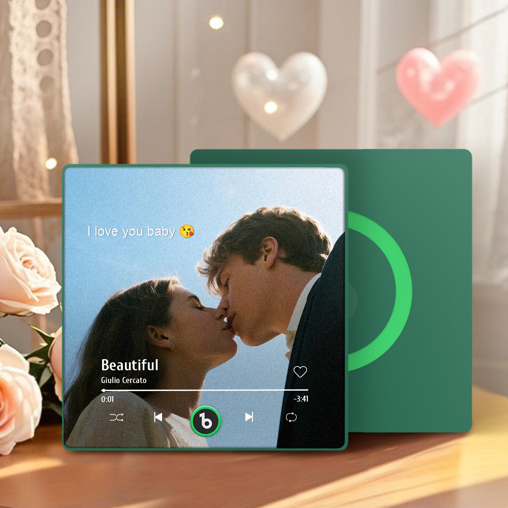 Custom Music Gift Fridge Magnet Custom Photo Music Box Music Box Play Song Valentine Gift For Her Photo Music Magnet Anniversary Gifts for Couple - mysiliconefoodbag