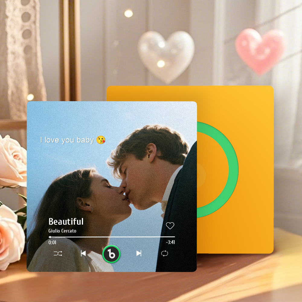 Custom Music Gift Fridge Magnet Custom Photo Music Box Music Box Play Song Valentine Gift For Her Photo Music Magnet Anniversary Gifts for Couple - mysiliconefoodbag