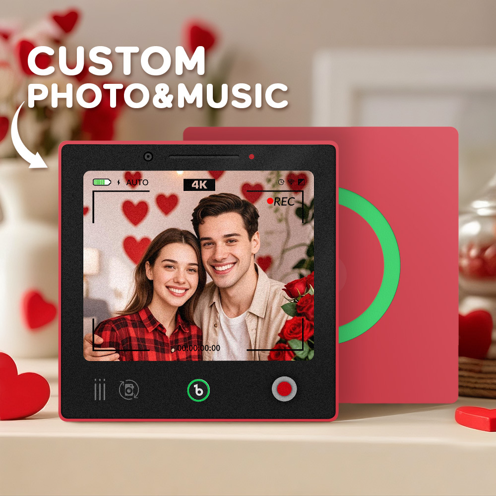 Custom Photo Music Fridge Magnet Frame Music Wall Photo Sticker Music Movement That Can Be Played Camera Style - mysiliconefoodbag