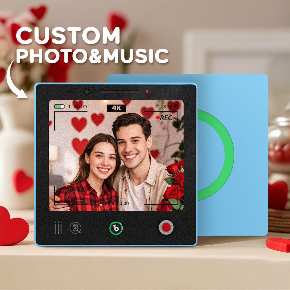 Custom Photo Music Fridge Magnet Frame Music Wall Photo Sticker Music Movement That Can Be Played Camera Style - mysiliconefoodbag