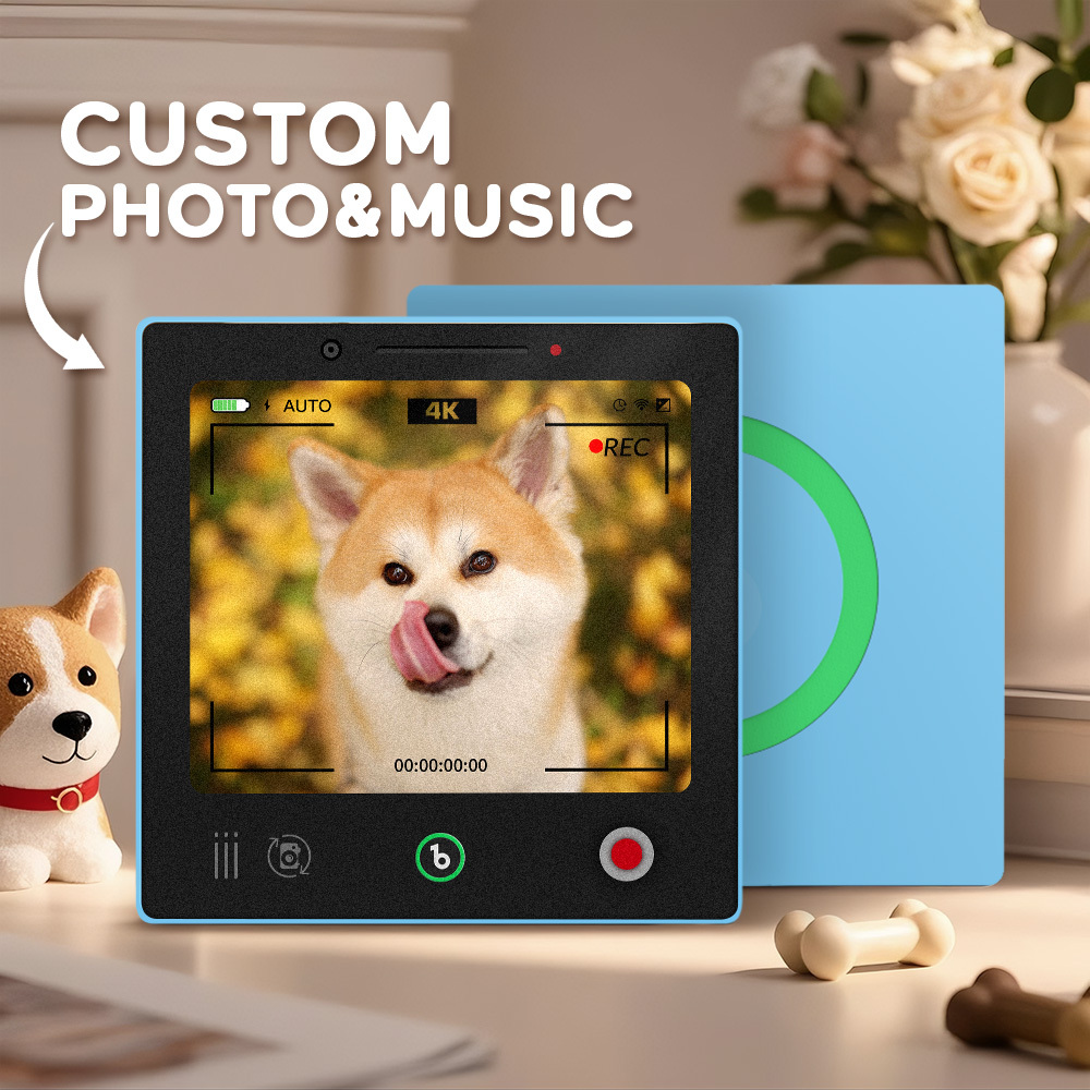 Custom Photo Music Fridge Magnet Frame Music Wall Photo Sticker Music Movement That Can Be Played Camera Style - mysiliconefoodbag