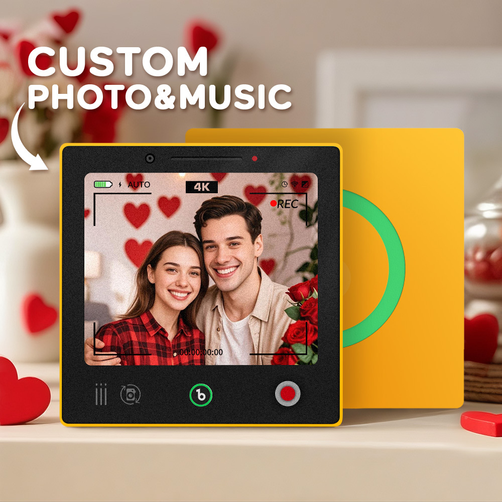 Custom Photo Music Fridge Magnet Frame Music Wall Photo Sticker Music Movement That Can Be Played Camera Style - mysiliconefoodbag