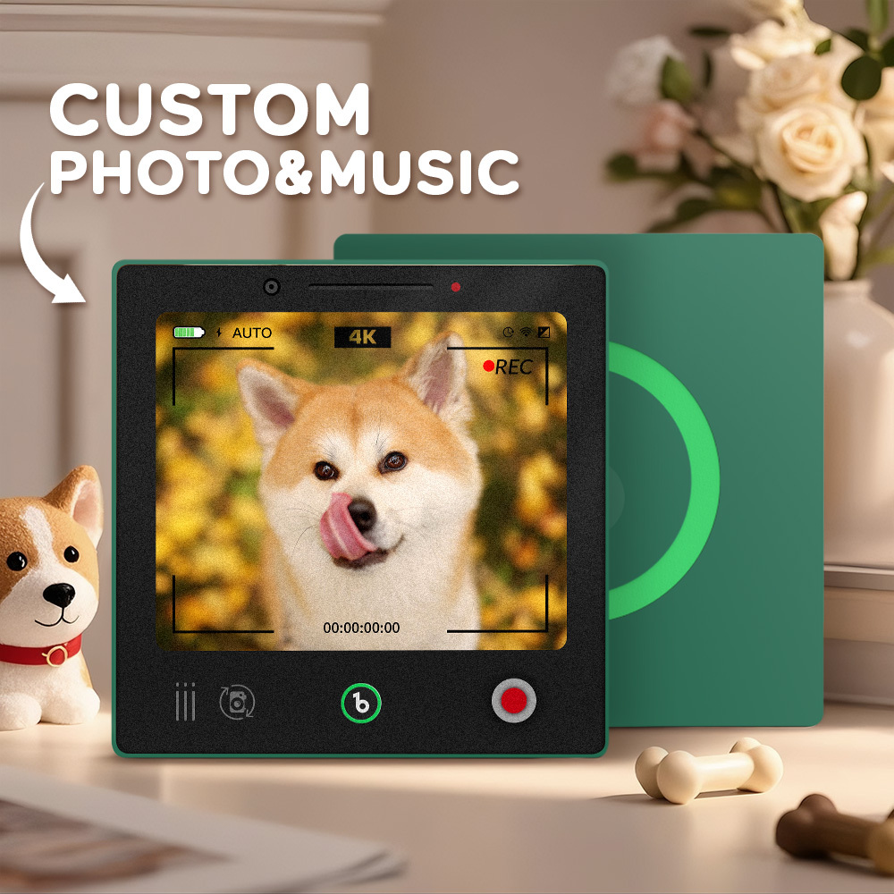 Custom Photo Music Fridge Magnet Frame Music Wall Photo Sticker Music Movement That Can Be Played Camera Style - mysiliconefoodbag