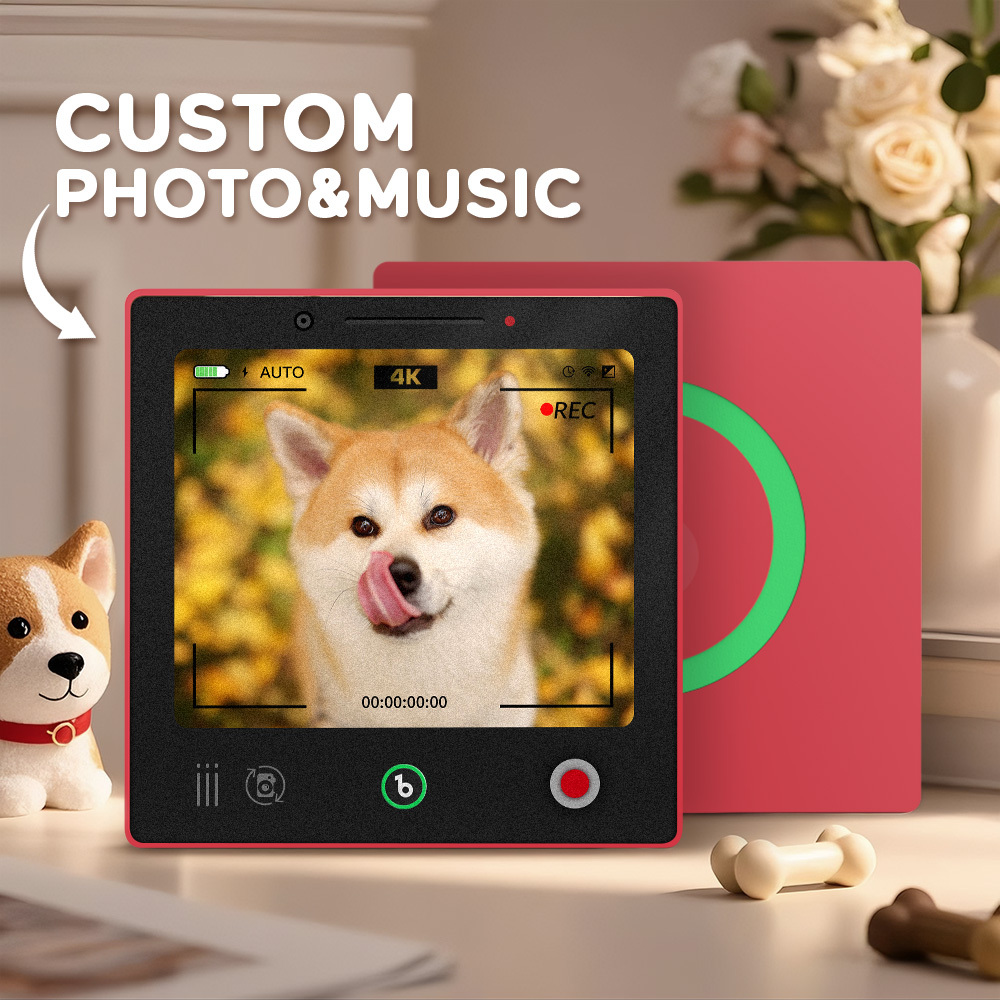 Custom Photo Music Fridge Magnet Frame Music Wall Photo Sticker Music Movement That Can Be Played Camera Style - mysiliconefoodbag