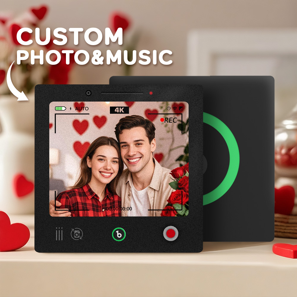 Custom Photo Music Fridge Magnet Frame Music Wall Photo Sticker Music Movement That Can Be Played Camera Style - mysiliconefoodbag